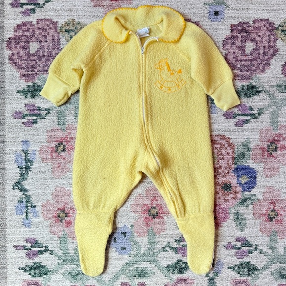 Royal Heir Yellow Infant Footsie Sleeper One Piece - Picture 2 of 10